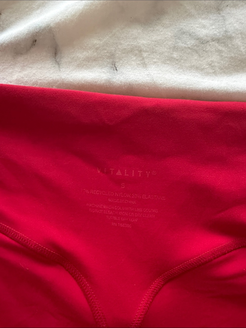 Vitality Cherry Red Biker Shorts
